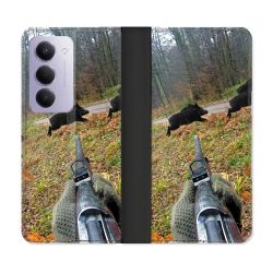 Housse cuir portefeuille Pour Xiaomi Redmi 15 5G Chasse Vision Tir