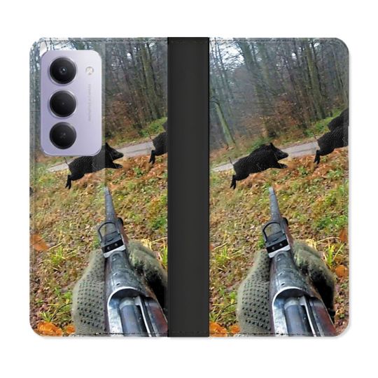 Housse cuir portefeuille Pour Xiaomi Redmi 15 5G Chasse Vision Tir