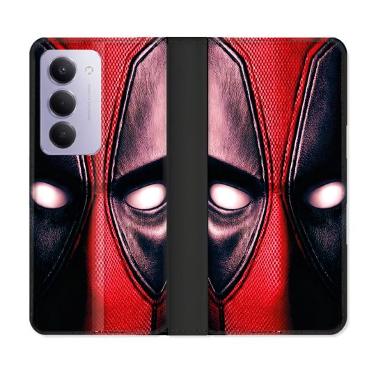 Housse cuir portefeuille Pour Xiaomi Redmi 15 5G Deadpool Yeux