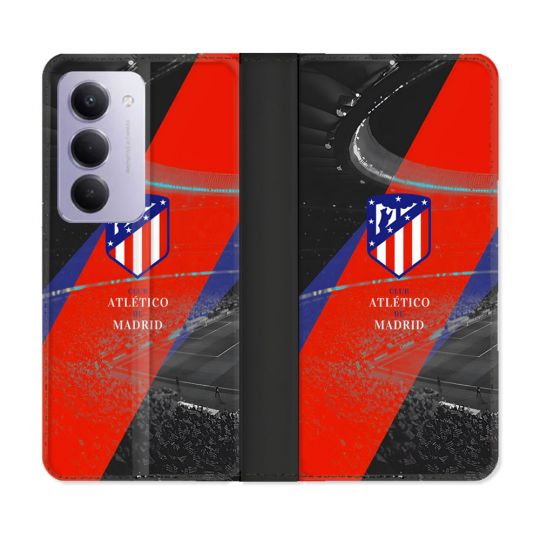 Housse cuir portefeuille Pour Xiaomi Redmi 15 5G Foot Athletico Madrid
