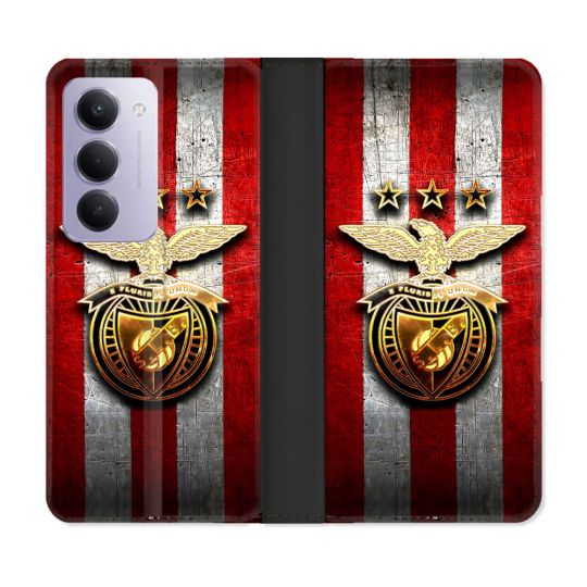 Housse cuir portefeuille Pour Xiaomi Redmi 15 5G Foot Benfica