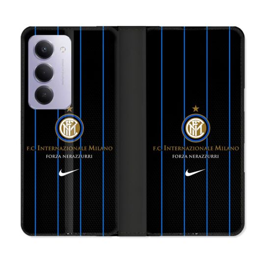 Housse cuir portefeuille Pour Xiaomi Redmi 15 5G Foot Inter Milan