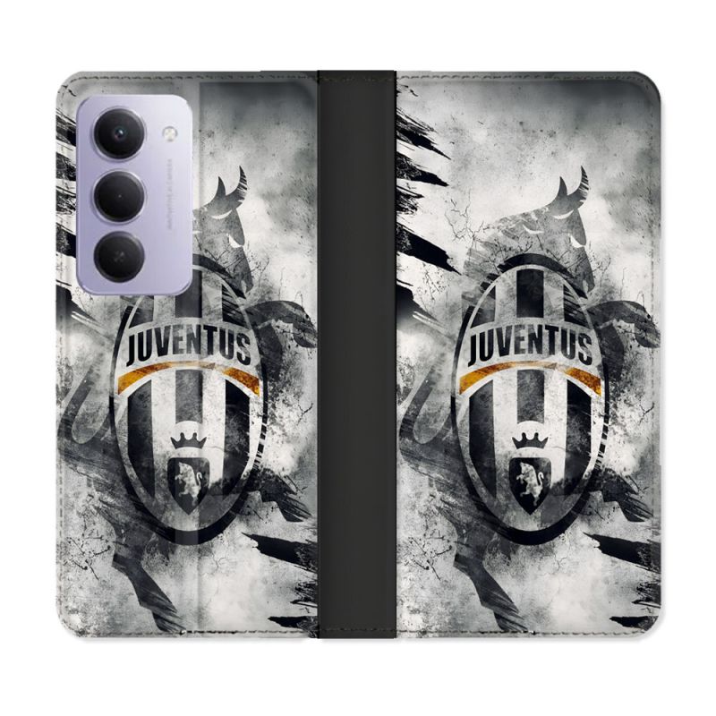 Housse cuir portefeuille Pour Xiaomi Redmi 15 5G Foot Juventus Turin