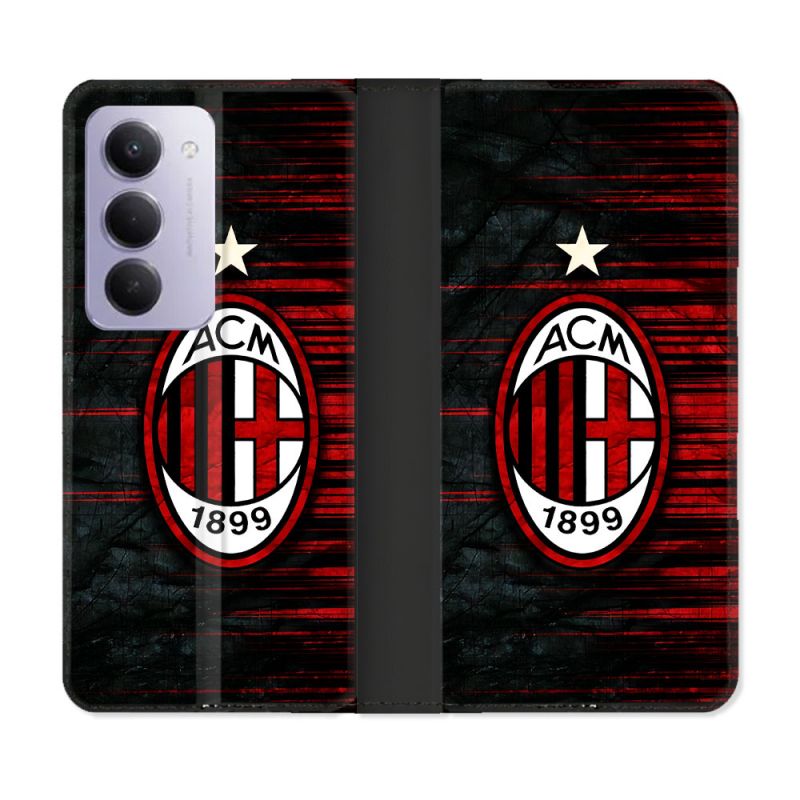 Housse cuir portefeuille Pour Xiaomi Redmi 15 5G Foot Milan AC