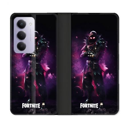 Housse cuir portefeuille Pour Xiaomi Redmi 15 5G Fortnite Raven