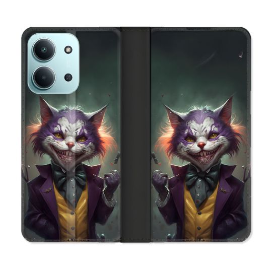 Housse cuir portefeuille Pour Xiaomi Redmi 15C 4G Animal Chat Joker