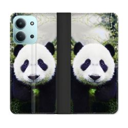 Housse cuir portefeuille Pour Xiaomi Redmi 15C 4G Animal Panda Color