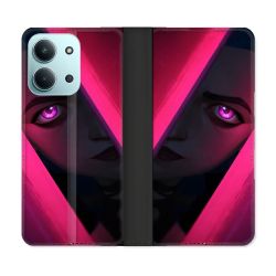 Housse cuir portefeuille Pour Xiaomi Redmi 15C 4G Arcane Jinx Rose
