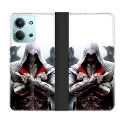 Housse cuir portefeuille Pour Xiaomi Redmi 15C 4G Assassin Creed Mask
