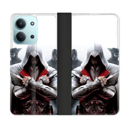 Housse cuir portefeuille Pour Xiaomi Redmi 15C 4G Assassin Creed Mask