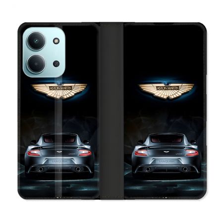 Housse cuir portefeuille Pour Xiaomi Redmi 15C 4G Aston Martin