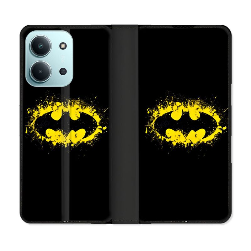 Housse cuir portefeuille Pour Xiaomi Redmi 15C 4G Batman Logo