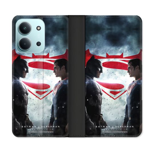 Housse cuir portefeuille Pour Xiaomi Redmi 15C 4G Batman VS Superman