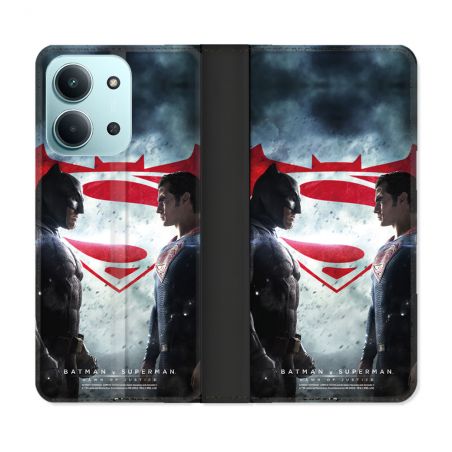 Housse cuir portefeuille Pour Xiaomi Redmi 15C 4G Batman VS Superman
