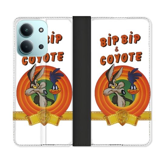 Housse cuir portefeuille Pour Xiaomi Redmi 15C 4G Bip Bip Coyote