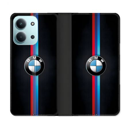 Housse cuir portefeuille Pour Xiaomi Redmi 15C 4G BMW Logo