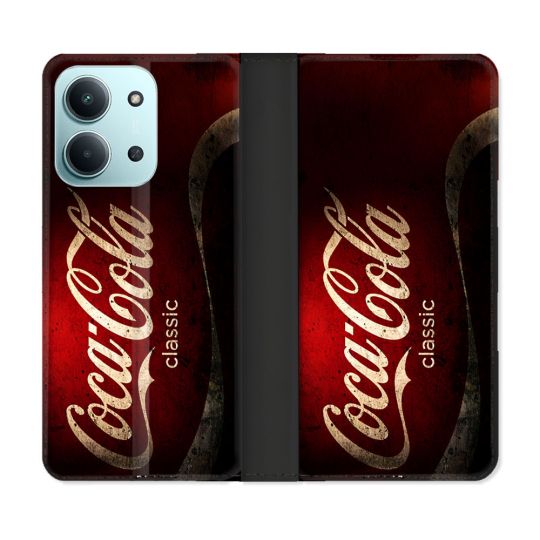 Housse cuir portefeuille Pour Xiaomi Redmi 15C 4G Coca Cola Classique