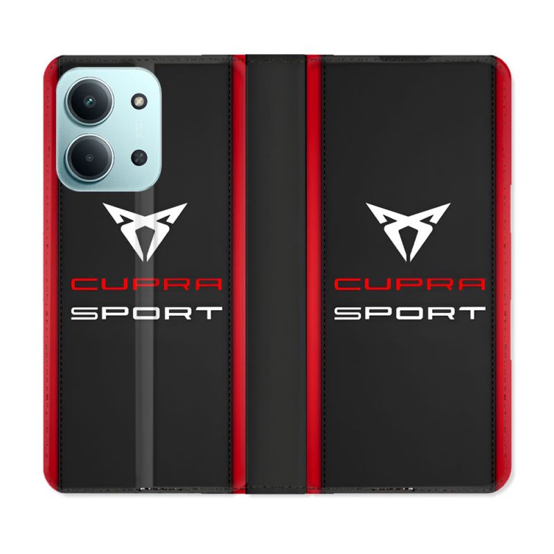 Housse cuir portefeuille Pour Xiaomi Redmi 15C 4G Cupra