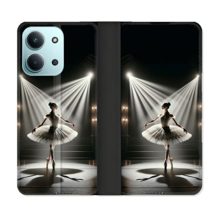Housse cuir portefeuille Pour Xiaomi Redmi 15C 4G Danseuse Lumière