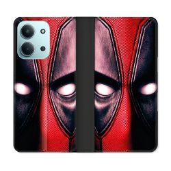 Housse cuir portefeuille Pour Xiaomi Redmi 15C 4G Deadpool Yeux