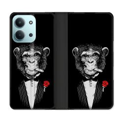 Housse cuir portefeuille Pour Xiaomi Redmi 15C 4G Decale Singe Mafia
