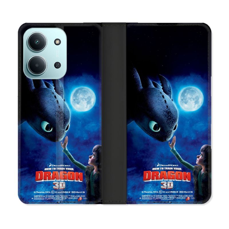 Housse cuir portefeuille Pour Xiaomi Redmi 15C 4G Dragons Affiche