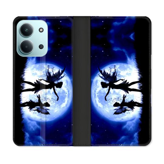 Housse cuir portefeuille Pour Xiaomi Redmi 15C 4G Fantastique Fee Lune