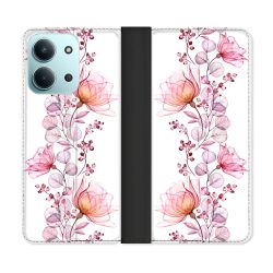 Housse cuir portefeuille Pour Xiaomi Redmi 15C 4G Fleur Eclosion