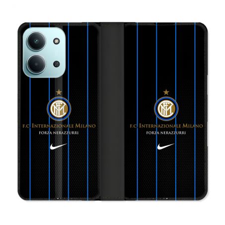 Housse cuir portefeuille Pour Xiaomi Redmi 15C 4G Foot Inter Milan