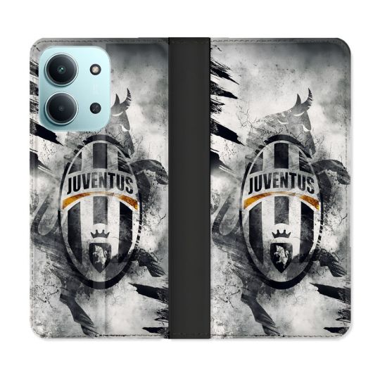 Housse cuir portefeuille Pour Xiaomi Redmi 15C 4G Foot Juventus Turin