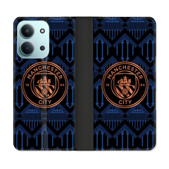 Housse cuir portefeuille Pour Xiaomi Redmi 15C 4G Foot Manchester City
