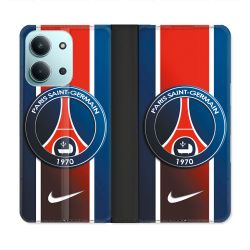 Housse cuir portefeuille Pour Xiaomi Redmi 15C 4G Foot PSG 1970
