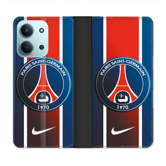 Housse cuir portefeuille Pour Xiaomi Redmi 15C 4G Foot PSG 1970