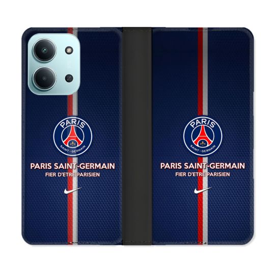 Housse cuir portefeuille Pour Xiaomi Redmi 15C 4G Foot PSG Fier