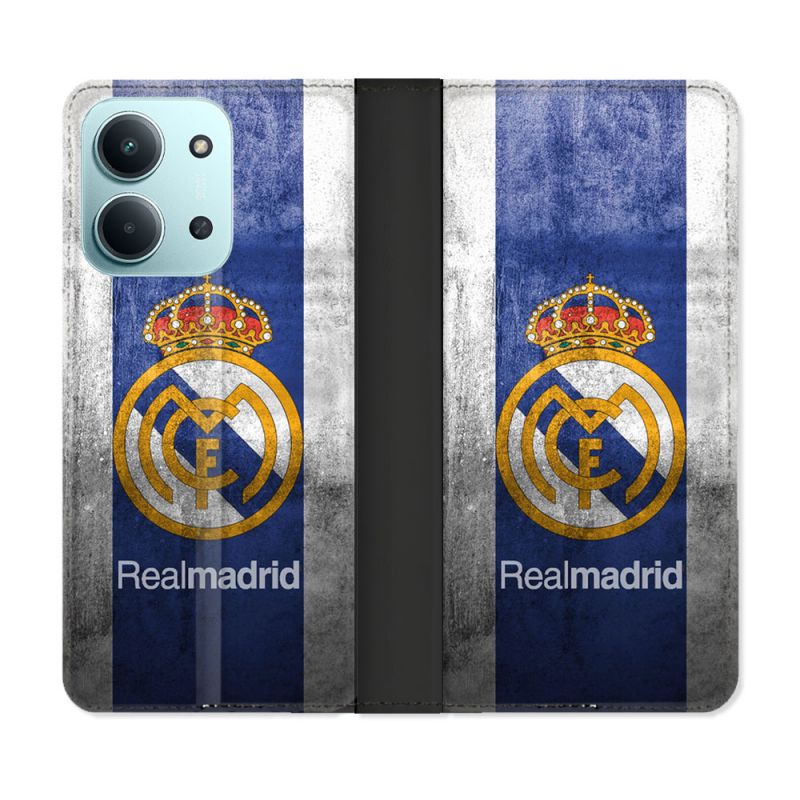 Housse cuir portefeuille Pour Xiaomi Redmi 15C 4G Foot Real Madrid