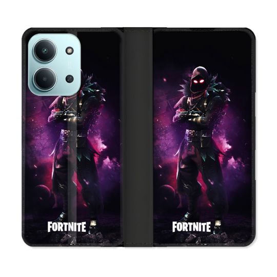 Housse cuir portefeuille Pour Xiaomi Redmi 15C 4G Fortnite Raven