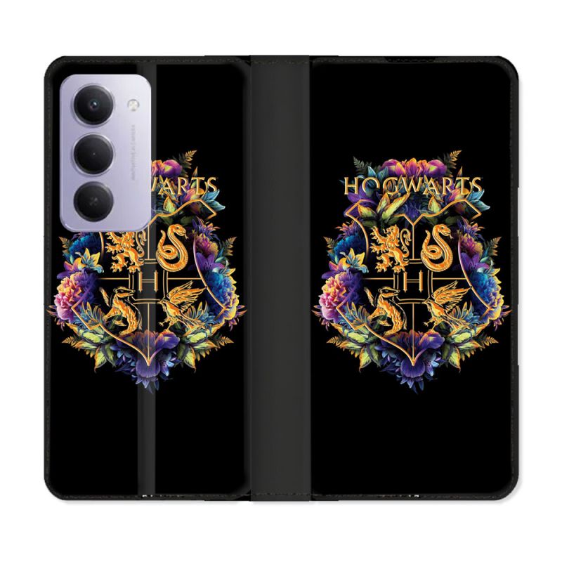 Housse cuir portefeuille Pour Xiaomi Redmi 15 5G Harry Potter Hogwarts