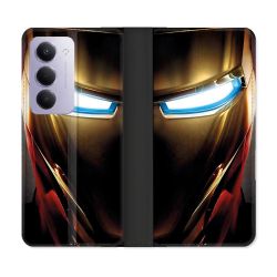 Housse cuir portefeuille Pour Xiaomi Redmi 15 5G Iron Man Casque