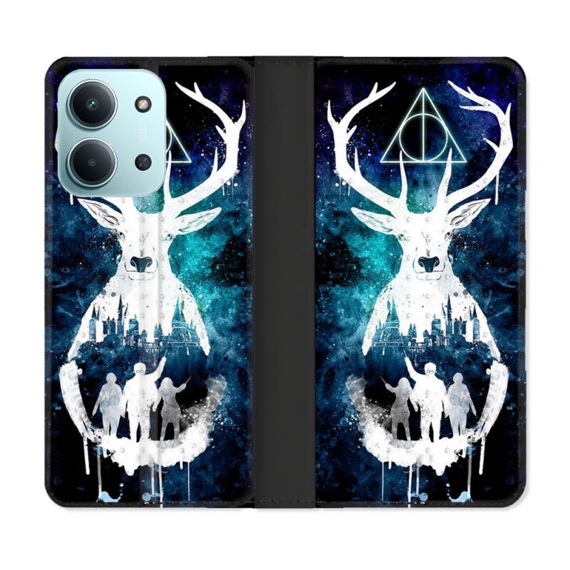 Housse cuir portefeuille Pour Xiaomi Redmi 15C 4G Harry Potter Patronome