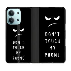 Housse cuir portefeuille Pour Xiaomi Redmi 15C 4G Humour Don't Touch
