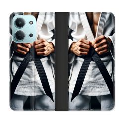 Housse cuir portefeuille Pour Xiaomi Redmi 15C 4G Kimono Ceinture