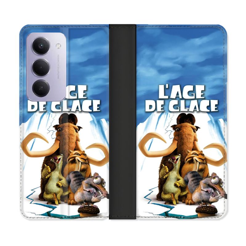 Housse cuir portefeuille Pour Xiaomi Redmi 15 5G L'âge de Glace Affiche