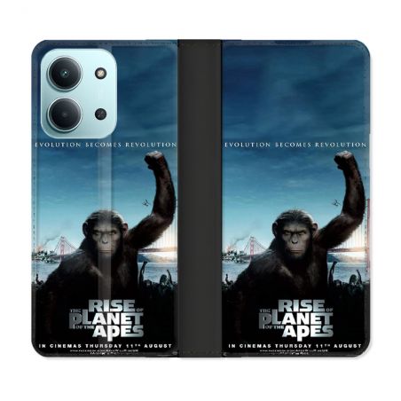 Housse cuir portefeuille Pour Xiaomi Redmi 15C 4G La Planete Des Singes