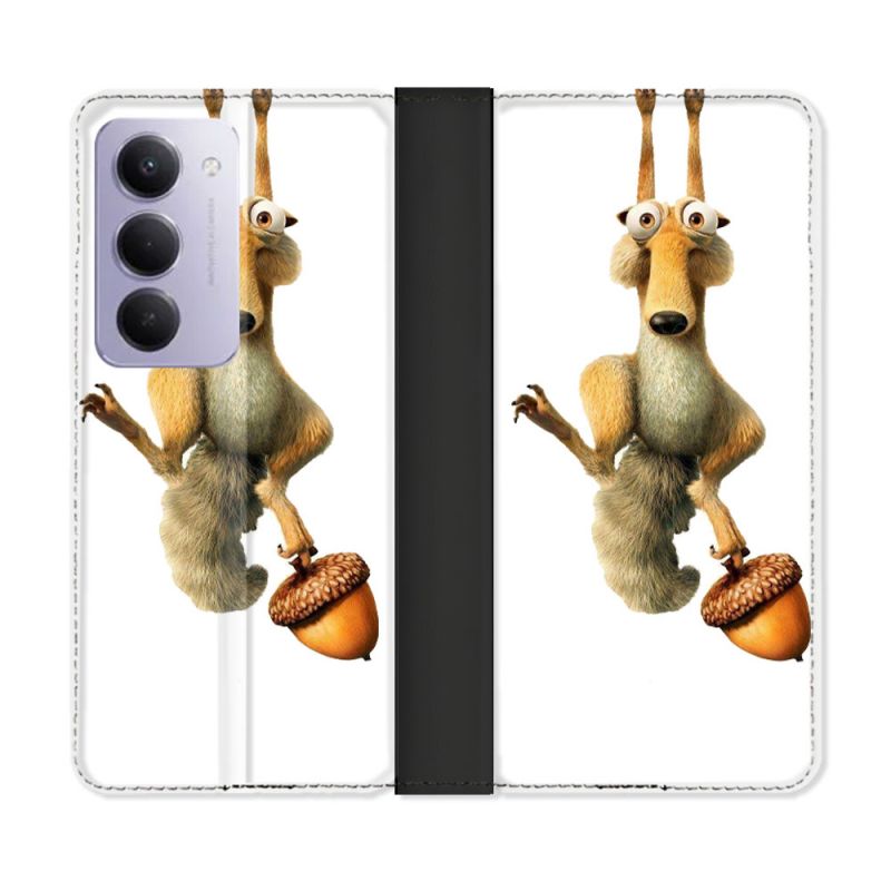 Housse cuir portefeuille Pour Xiaomi Redmi 15 5G L'âge de Glace Scratch Suspendu