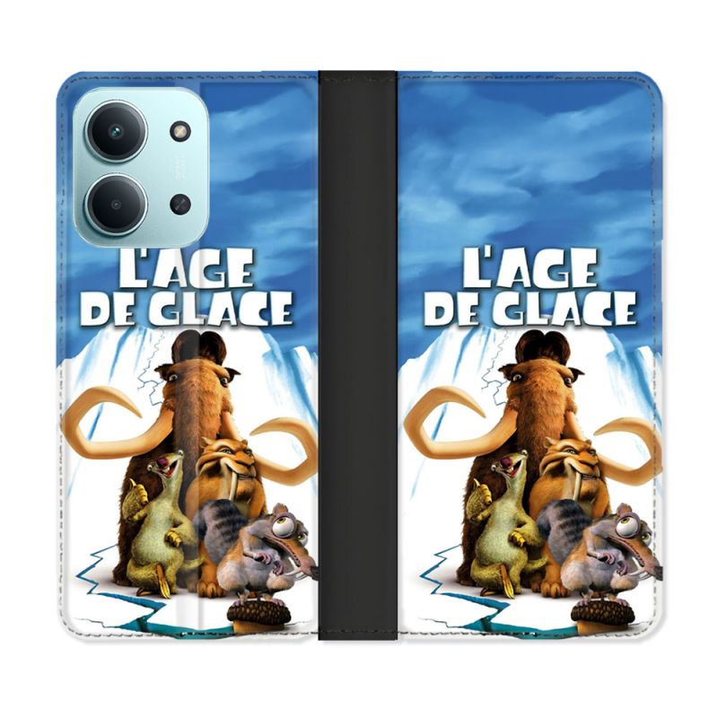 Housse cuir portefeuille Pour Xiaomi Redmi 15C 4G L'âge de Glace Affiche
