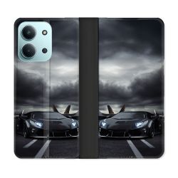 Housse cuir portefeuille Pour Xiaomi Redmi 15C 4G Lamborghini Avion