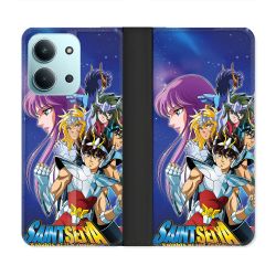 Housse cuir portefeuille Pour Xiaomi Redmi 15C 4G Les Chevaliers Du Zodiaque