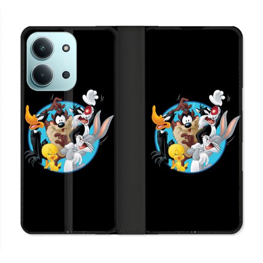 Housse cuir portefeuille Pour Xiaomi Redmi 15C 4G Looney Tunes