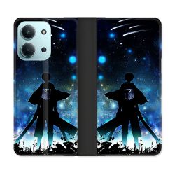 Housse cuir portefeuille Pour Xiaomi Redmi 15C 4G Manga Attaque Titans Levi