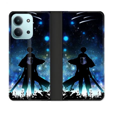 Housse cuir portefeuille Pour Xiaomi Redmi 15C 4G Manga Attaque Titans Levi